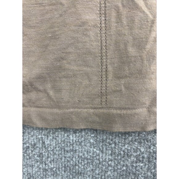 Athleta Athletic Long Sleeve T-Shirt Women's Medium Taupe Brown Crew Neck Fitted - Picture 7 of 9